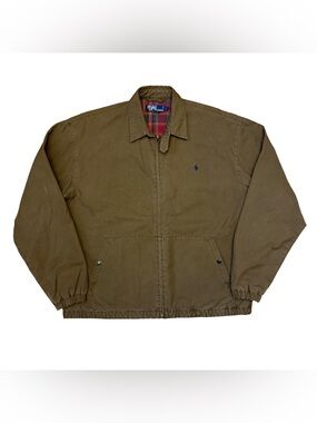 Vintage 90’s Polo Ralph Lauren Harrington Jacket Brown Large